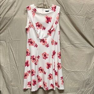 Tommy Hilfiger White Dress with Pink Floral Design